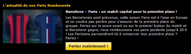 rencontre psg barcelone en direct