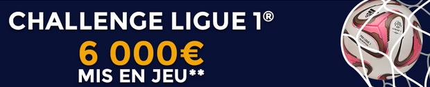 6 000 euros à gagner sur le challenge Ligue 1 de Parionsweb