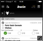 Application Bwin pour Iphone
