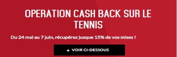 Cashback Tennis sur ZeBet