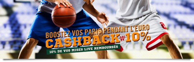 Cashback EuroBasket sur Winamax