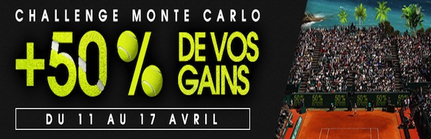 Challenge tennis Monte Carlo sur Netbet.fr