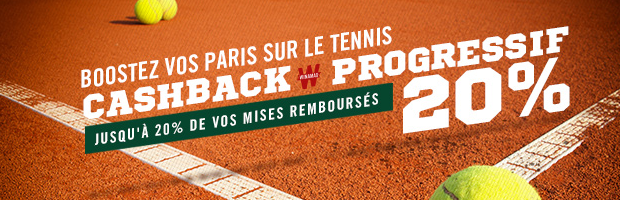 Roland Garros : jusqu'à 20% de vos paris Live remboursés avec winamax.fr