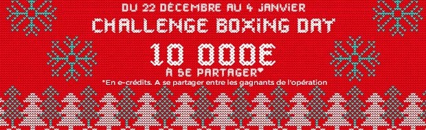 10.000€ en jeu pour le Challenge Boxing Day de Parions Sport