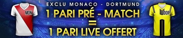 Ligue des Champions Monaco/Dortmund sur NetBet