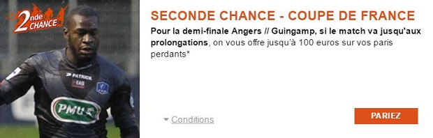 Jusqu'à 100 euros remboursés sur PMU si le match de CdF Angers/Guingamp va aux prolongations