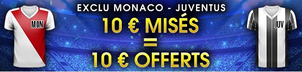 10€ offerts par NetBet sur Monaco-Juventus Turin en Ligue des Champions