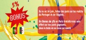 5% de bonus pmu.fr brésil 2014