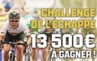 Challenge de l'échappé sur Unibet : 13 500 € à gagner avec le tour de France