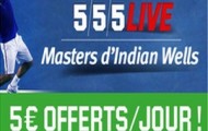 Masters Indian Wells sur Unibet : pariez en direct sur les rencontres et remportez 5 euros par jour