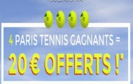 Pariez sur le tennis avec ParionsWeb : 4 paris gagnés vous rapportent 20 euros d'e-crédits