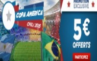 Betclic Sport vous fait gagner 5 euros de paris gratuits sur tous les matchs de la Copa America
