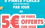 Nouvelle promotion de France Pari : 5 paris placés gagnants = 5 euros de paris gratuits offerts par jour