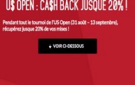 US Open Cashback : Zebet rembourse jusqu’à 20% de vos mises perdantes sur le tennis