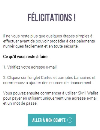 Enregistrer un compte sur Skrill