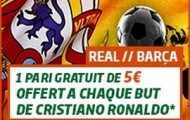 Pariez sur le Clasico Real / Barça de samedi avec PMU.fr : 5€ offerts à chaque but de Cristiano Ronaldo