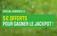 vendredi 13 novembre, Unibet offre 5 euros gratuits sur vos paris sportifs combinés