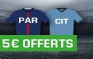 Gagnez 5€ avec Unibet si vous pariez sur PSG/City ou les autres ¼ de finale aller de la Ligue des Champions