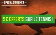 Pariez en combiné sur le tournoi de Roland-Garros 2016 avec Unibet : 5€ de Cashback offert jusqu'au 29 mai