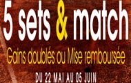"5 Sets et Match" sur Roland-Garros avec NetBet.fr : Profitez de gains doublés ou de mises remboursées