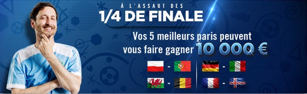 1/4 de finale de l'Euro sur Winamax.fr