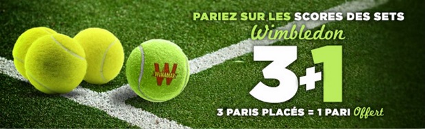 Mises gratuites à gagner sur Winamax pour Wimbledon