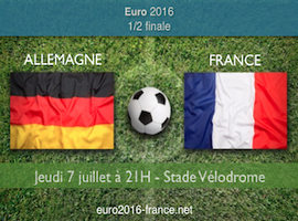 prono France Allemagne 1/2 finale de l'Euro 2016