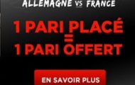 Promotion Betclic spéciale Allemagne-France : 1 pari engagé = 1 pari offert du 5 au 7 juillet 2016