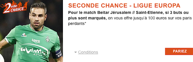 Pariez sur Jerusalem/Saint-Etienne avec PMU Sport