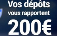France Pari vous offre jusqu'à 200€ supplémentaires sur les dépôts d'argent effectués du 1er au 10 octobre