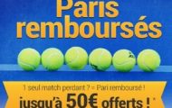 Misez en combiné sur le tennis avec France-Pari.fr du 17 au 23 avril : Jusqu'à 50€ offerts sur vos paris perdants