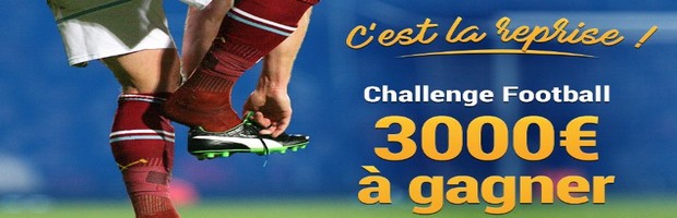 3.000€ mis en jeu sur France Pari pour le Challenge football