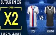 Lyon-Besiktas en Ligue Europa avec NetBet.fr : Jusqu'à 50€ offerts si vous trouvez un buteur de la rencontre