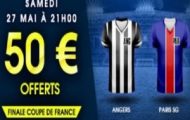 Pariez sur la finale de la Coupe de France Angers-PSG avec NetBet.fr : Vos gains doublés à hauteur de 50€