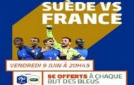 Pariez sur Suède-France le vendredi 9 juin 2017 avec PMU.fr : 5€ offerts par but inscrit par les Bleus