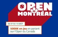 Masters 1.000 de Montréal 2017 sur PMU.fr du 7 au 13 août : cagnotte de 5.000€ à partager