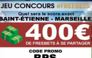 Participez gratuitement jusqu'au 16 janvier 2019 à notre Concours de Prono sur ASSE/OM : 400€ de paris gratuits offerts par NetBet