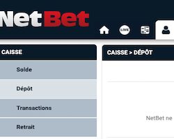 Dépôts sur NetBet