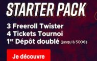 Bonus de bienvenue sur Betclic poker : jusqu’à 500€ + 4 tickets Freeroll à 500€ + 3 tickets Twister à l'inscription