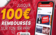 Découvrez le bonus de bienvenue Partouche Sport offert à l’inscription : votre 1er pari perdant remboursé à jusqu’à 100€